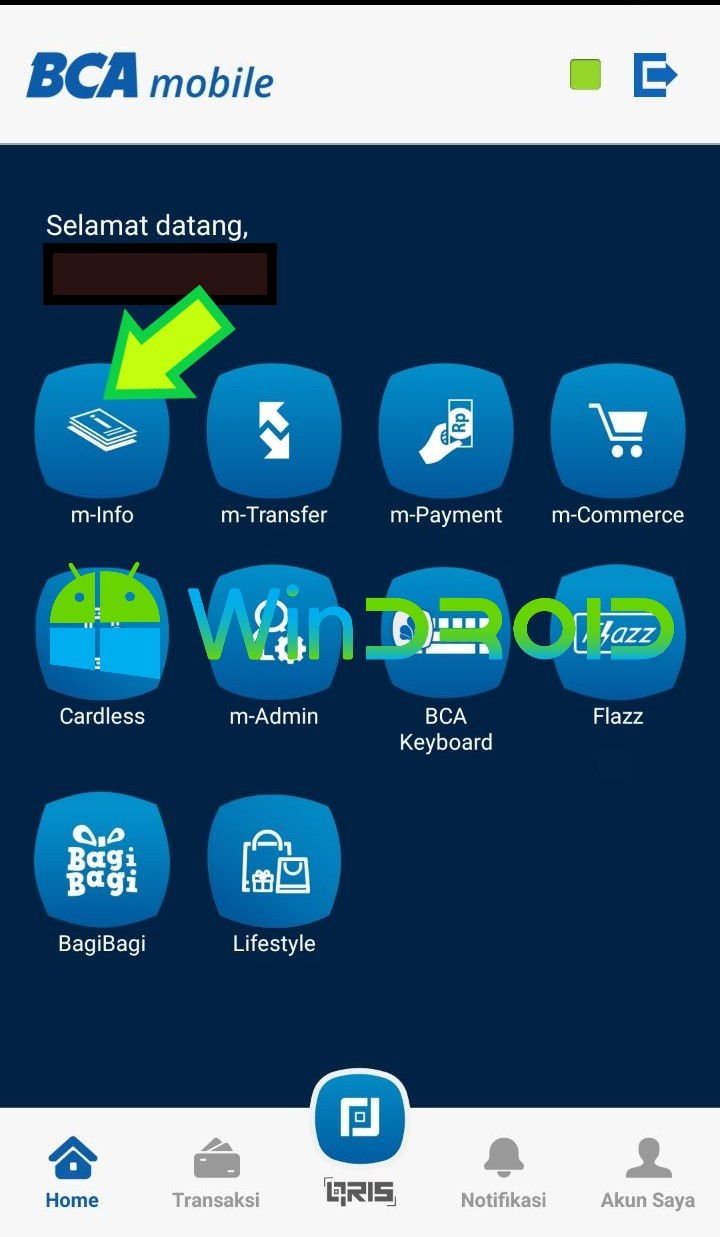 Cara melihat no rekening di bca mobile