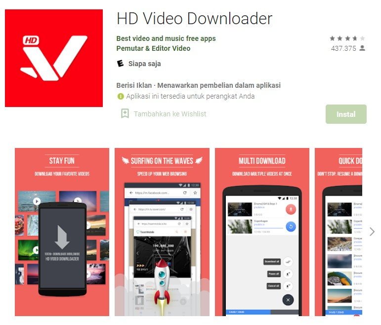 aplikasi HD Video Downloader