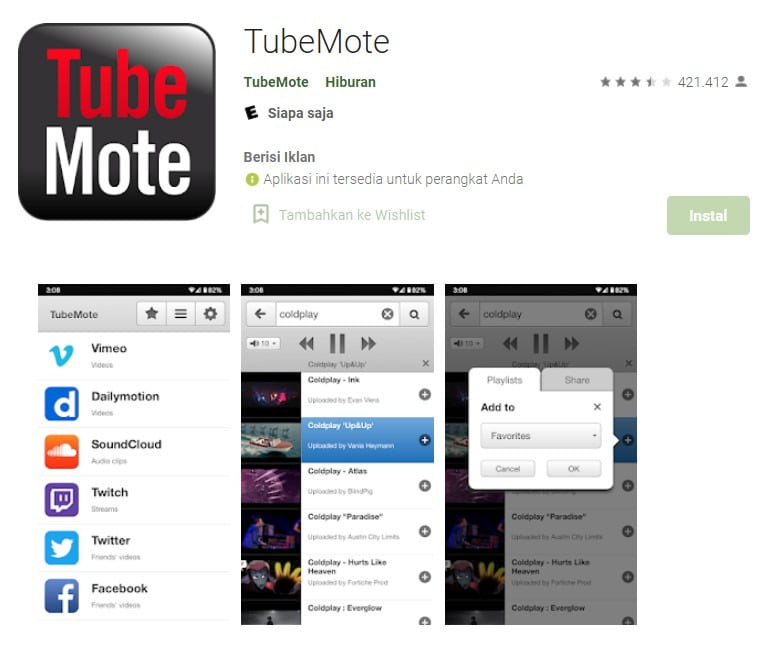 aplikasi TubeMote download video