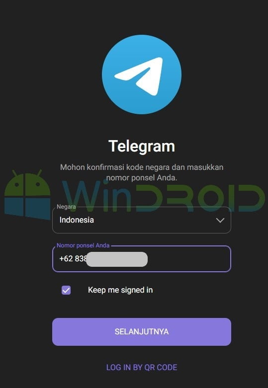 cara menggunakan telegram web