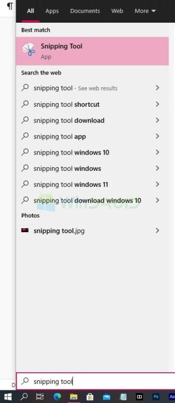 aplikasiscreenshot laptop  snipping tool
