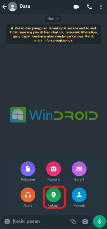 cara shareloc whatsapp android